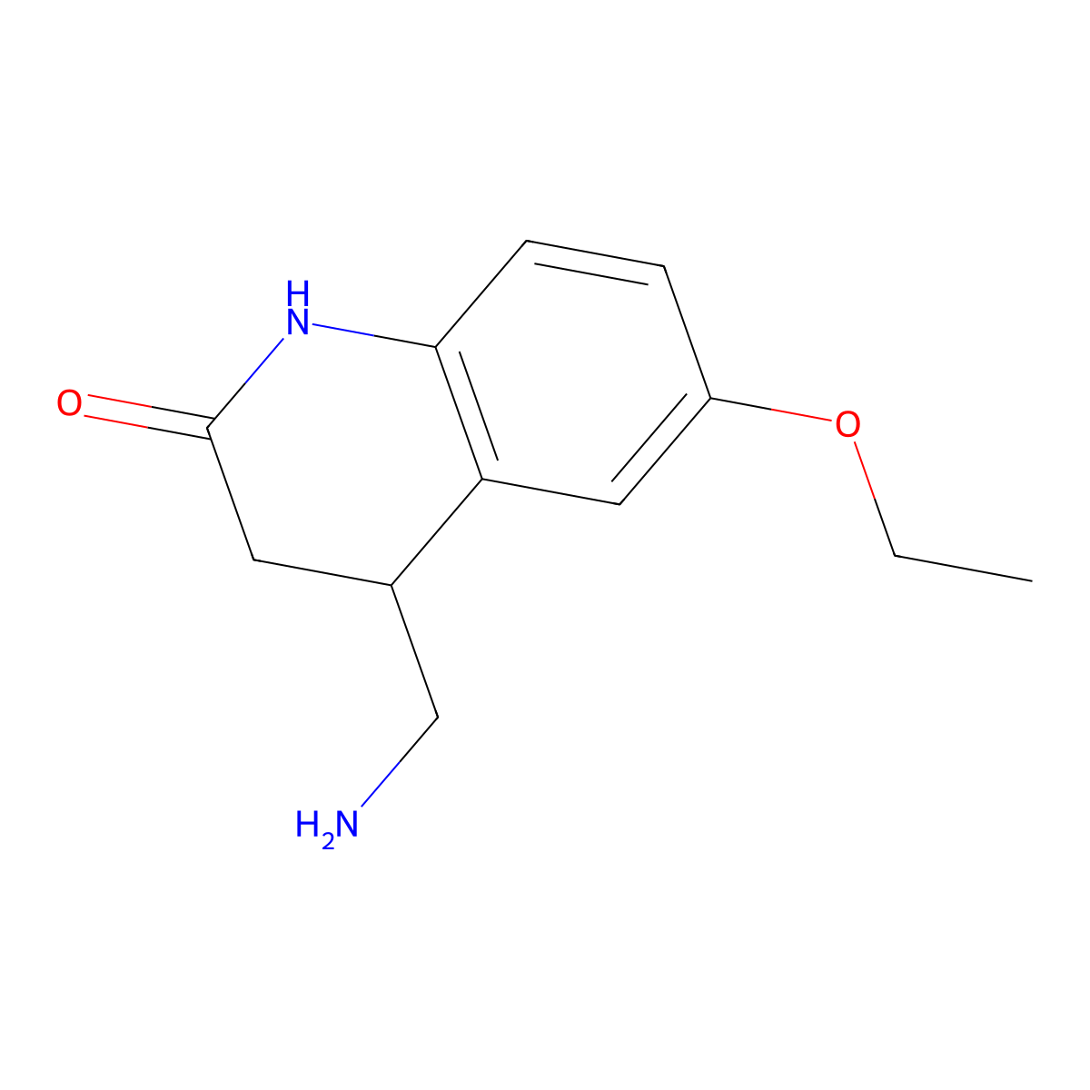 4-(Aminomethyl)-6-ethoxy-1,2,3,4-tetrahydroquinolin-2-one molecular structure, CAS 1513500-58-7
