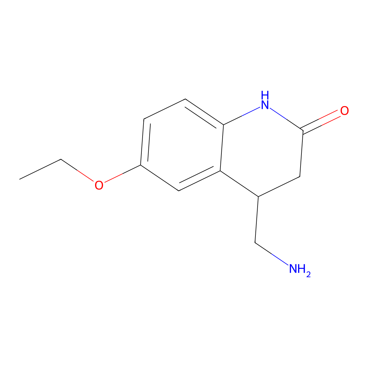 4-(Aminomethyl)-6-ethoxy-1,2,3,4-tetrahydroquinolin-2-one molecular structure, CAS 1513500-58-7