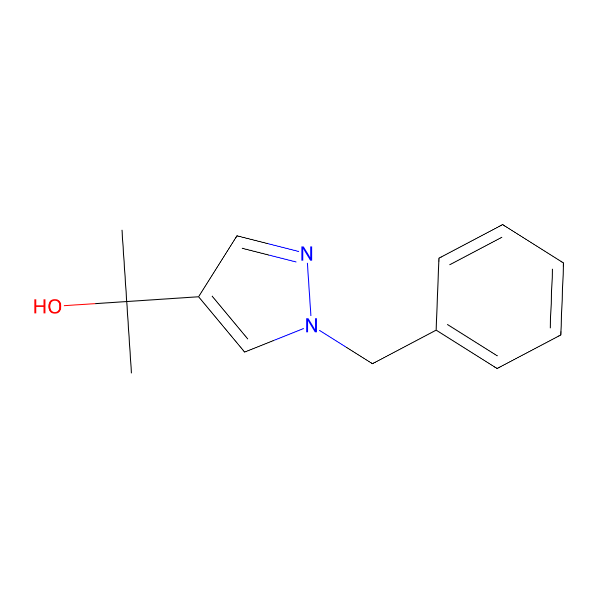 2-(1-benzyl-1H-pyrazol-4-yl)propan-2-ol molecular structure, CAS 1513503-23-5