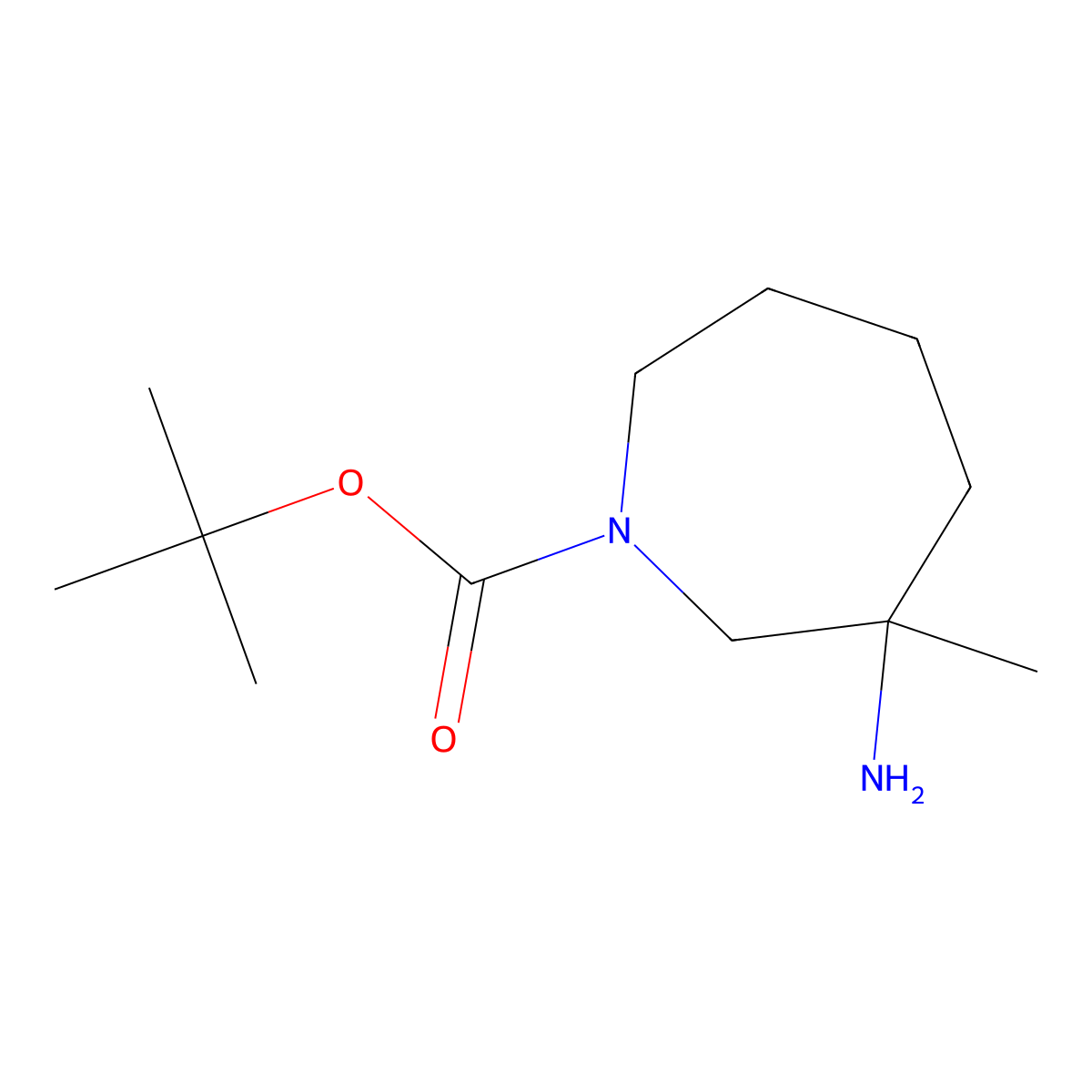 tert-Butyl 3-amino-3-methyl-azepane-1-carboxylate molecular structure, CAS 1513512-18-9