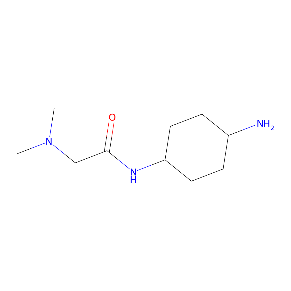 N-(4-aminocyclohexyl)-2-(dimethylamino)acetamide molecular structure, CAS 1513547-08-4