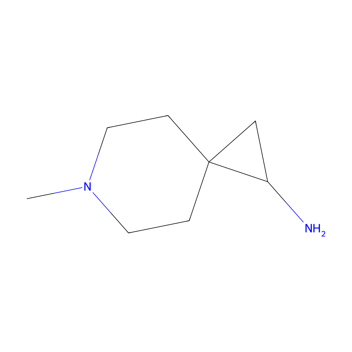 6-Methyl-6-azaspiro[2.5]octan-1-amine molecular structure, CAS 1513552-48-1