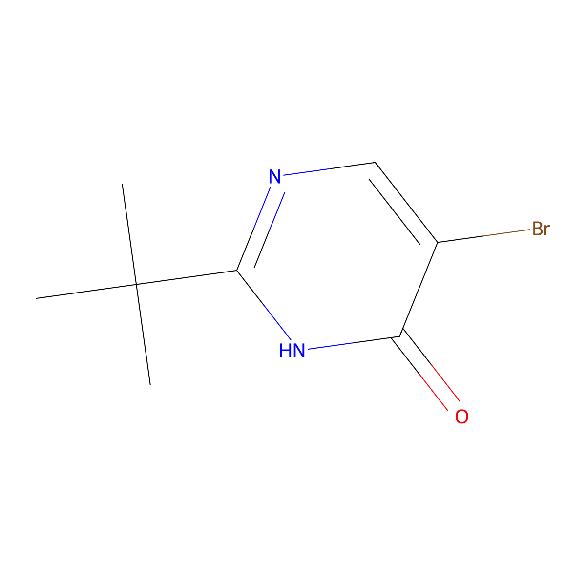5-Bromo-2-(tert-butyl)pyrimidin-4(3h)-one molecular structure, CAS 1513552-89-0