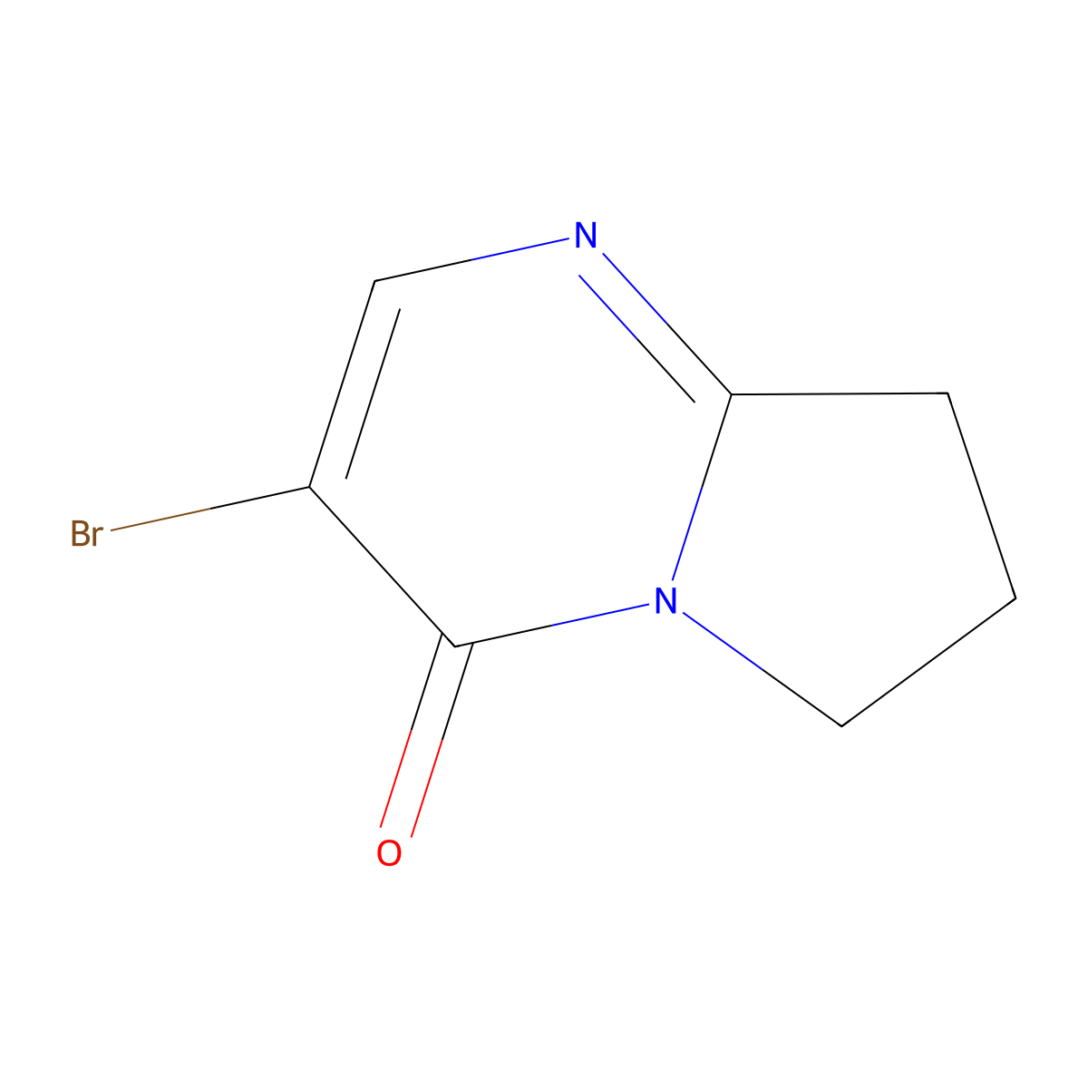 3-bromo-4H,6H,7H,8H-pyrrolo[1,2-a]pyrimidin-4-one molecular structure, CAS 1513558-02-5