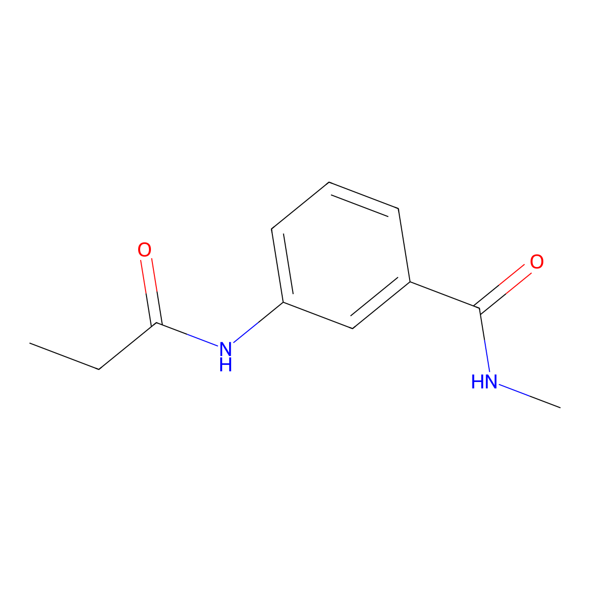 N-methyl-3-(propanoylamino)benzamide molecular structure, CAS 151356-44-4