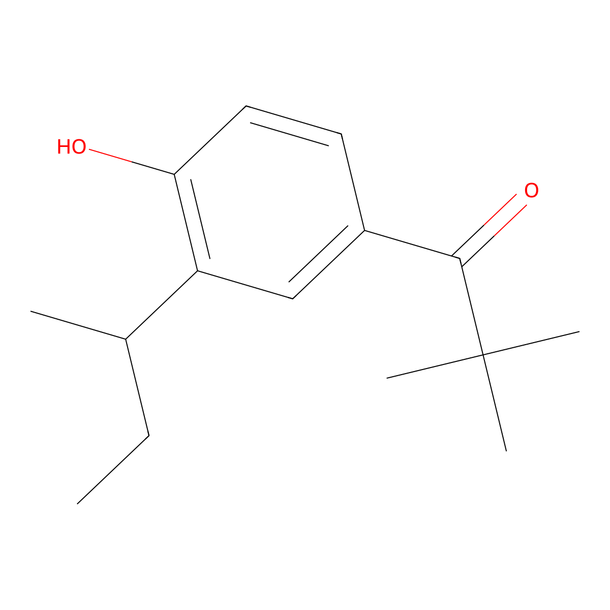 1-[3-(Butan-2-yl)-4-hydroxyphenyl]-2,2-dimethylpropan-1-one molecular structure, CAS 1513579-82-2