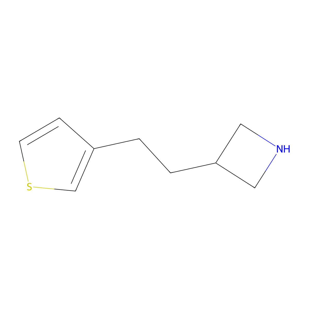 3-(2-(Thiophen-3-yl)ethyl)azetidine molecular structure, CAS 1513579-83-3