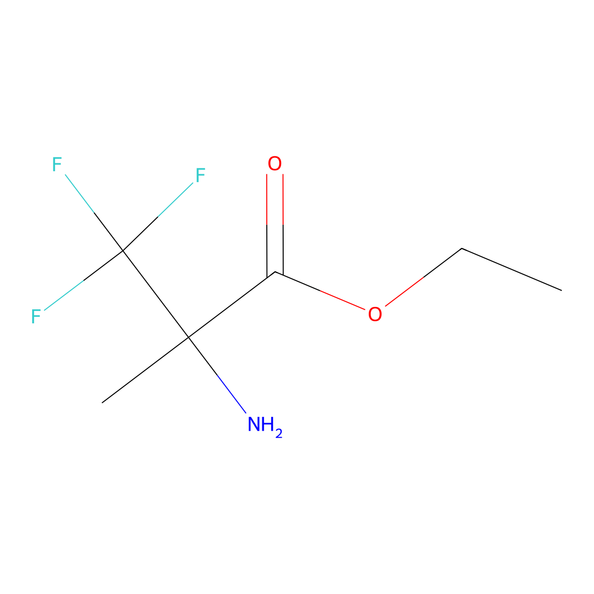 Ethyl 2-amino-3,3,3-trifluoro-2-methylpropanoate molecular structure, CAS 1513588-93-6