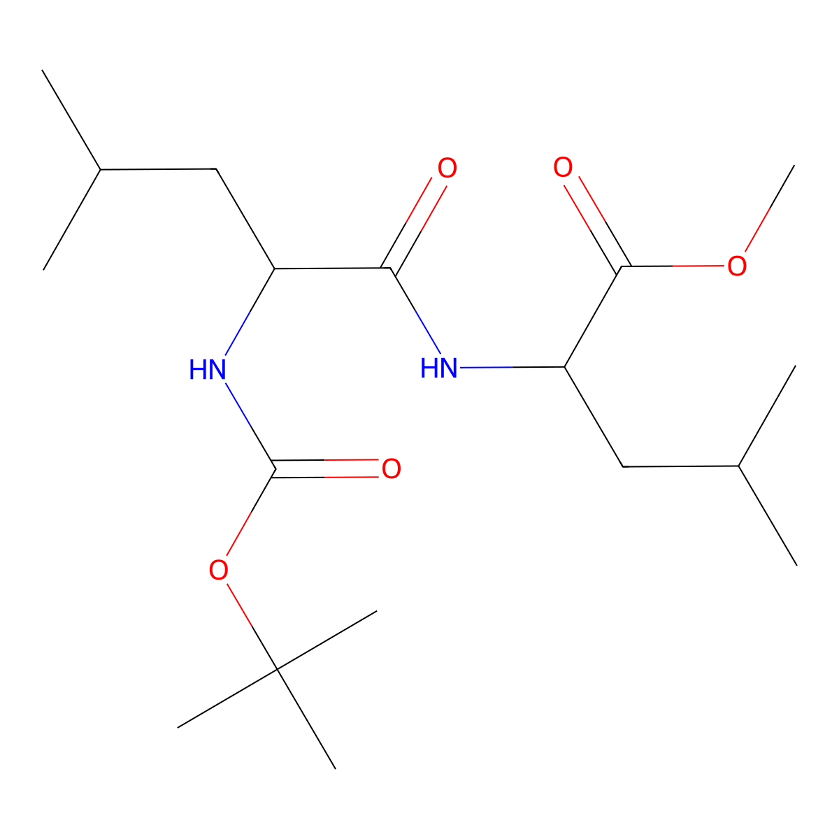 Boc-leu-leu-ome molecular structure, CAS 15136-12-6