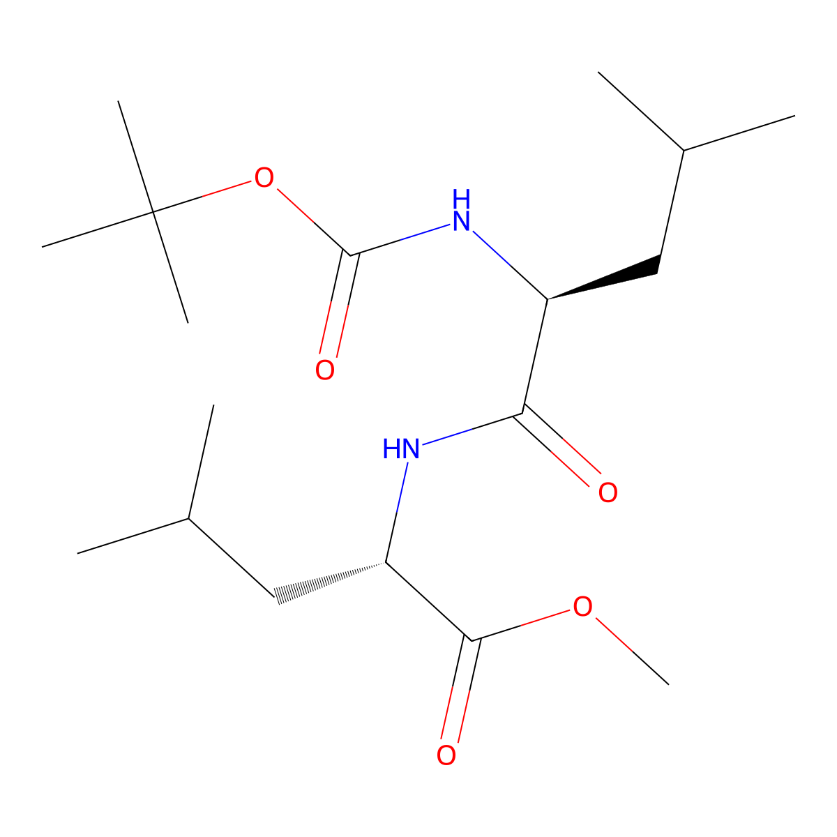 Boc-leu-leu-ome molecular structure, CAS 15136-12-6