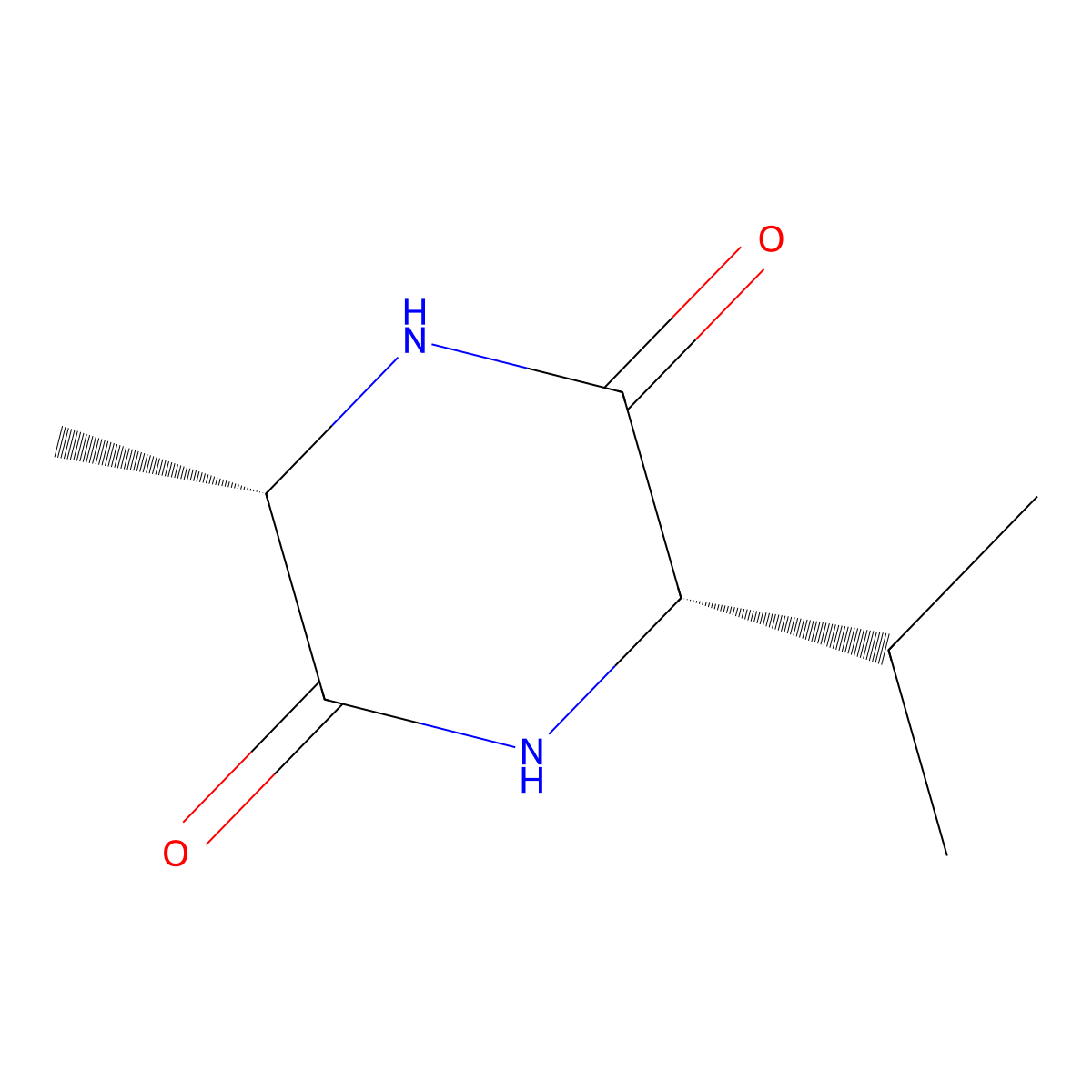 (3S,6S)-3-Isopropyl-6-methylpiperazine-2,5-dione molecular structure, CAS 15136-26-2