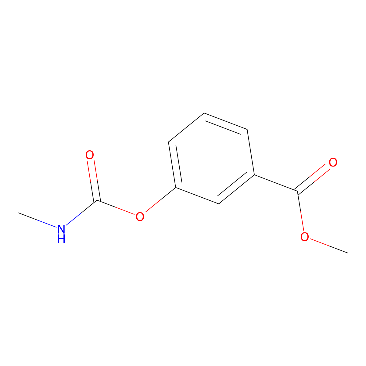 Methyl m-(methylcarbamoyloxy)benzoate molecular structure, CAS 151360-56-4