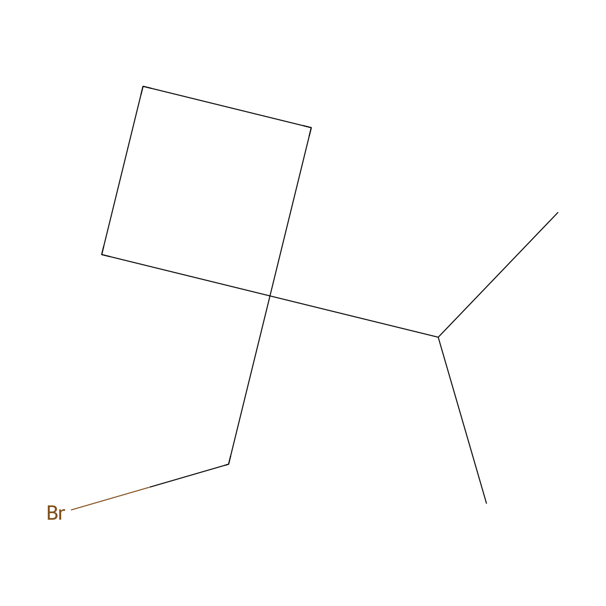 1-(Bromomethyl)-1-(propan-2-yl)cyclobutane molecular structure, CAS 1513605-83-8