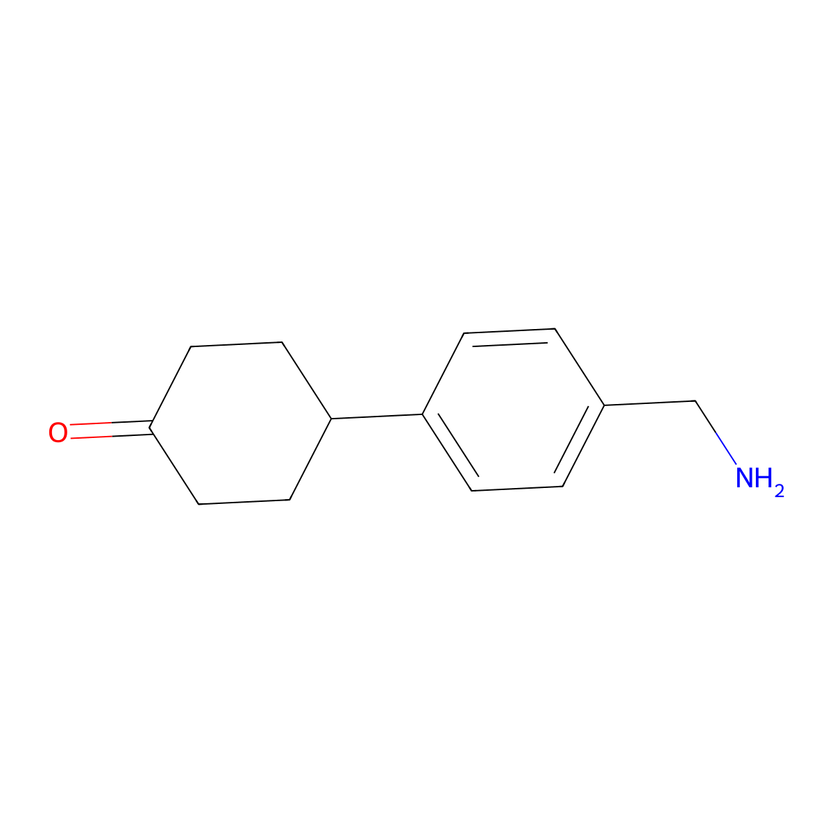 4-[4-(Aminomethyl)phenyl]cyclohexan-1-one molecular structure, CAS 1513618-56-8