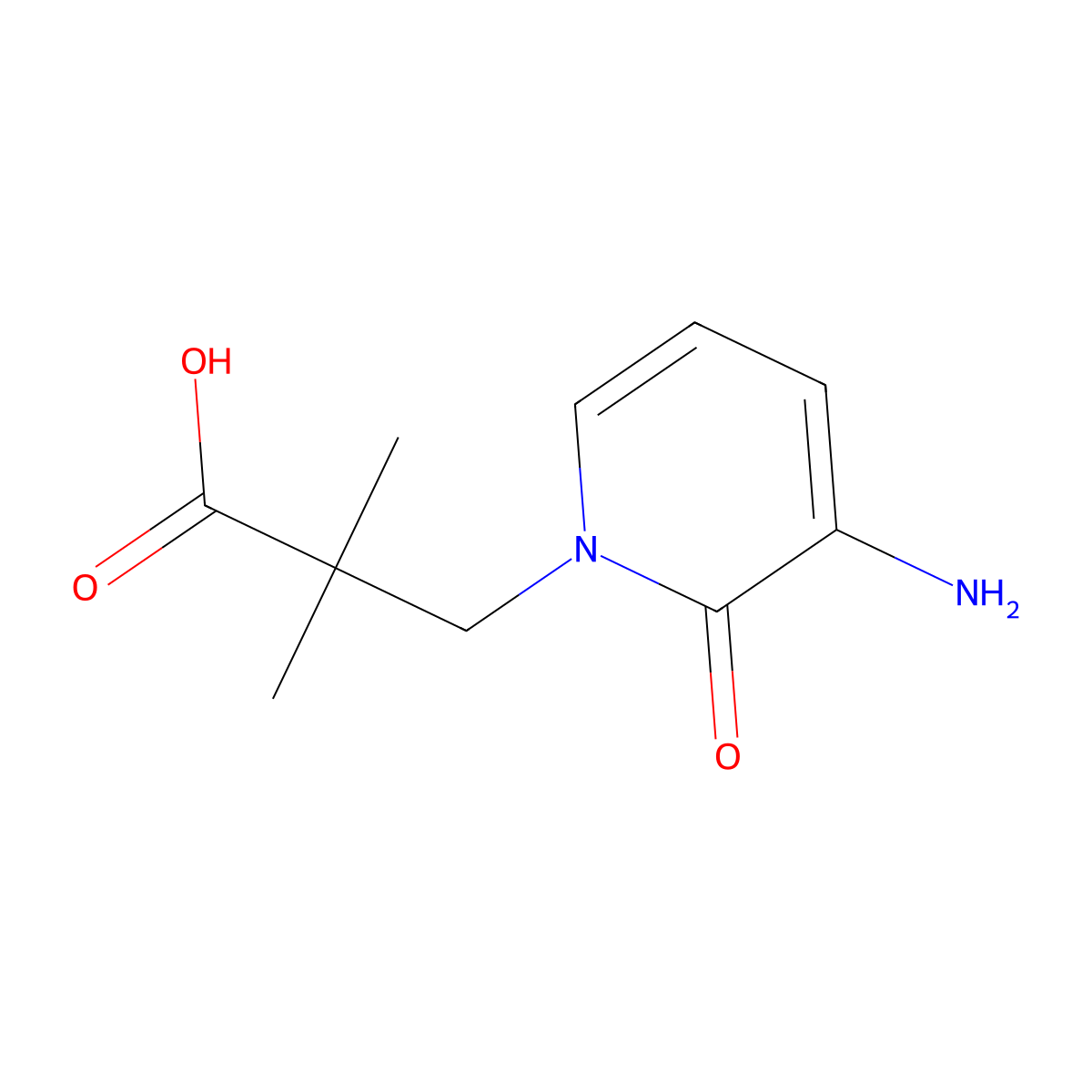 3-(3-Amino-2-oxopyridin-1(2h)-yl)-2,2-dimethylpropanoic acid molecular structure, CAS 1513628-94-8