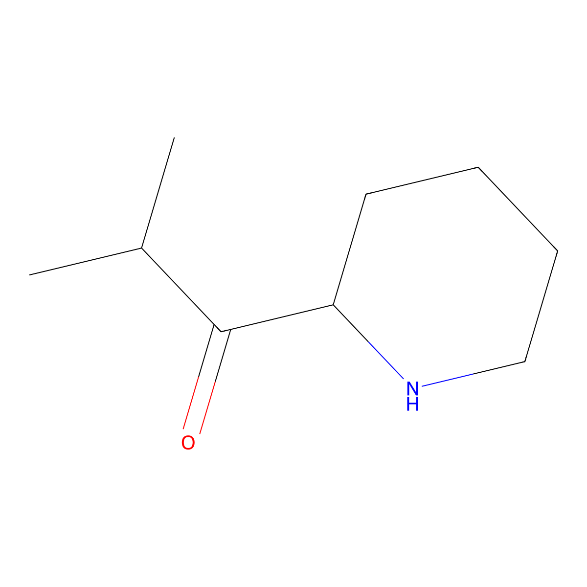 2-Methyl-1-(piperidin-2-yl)propan-1-one molecular structure, CAS 1513635-69-2