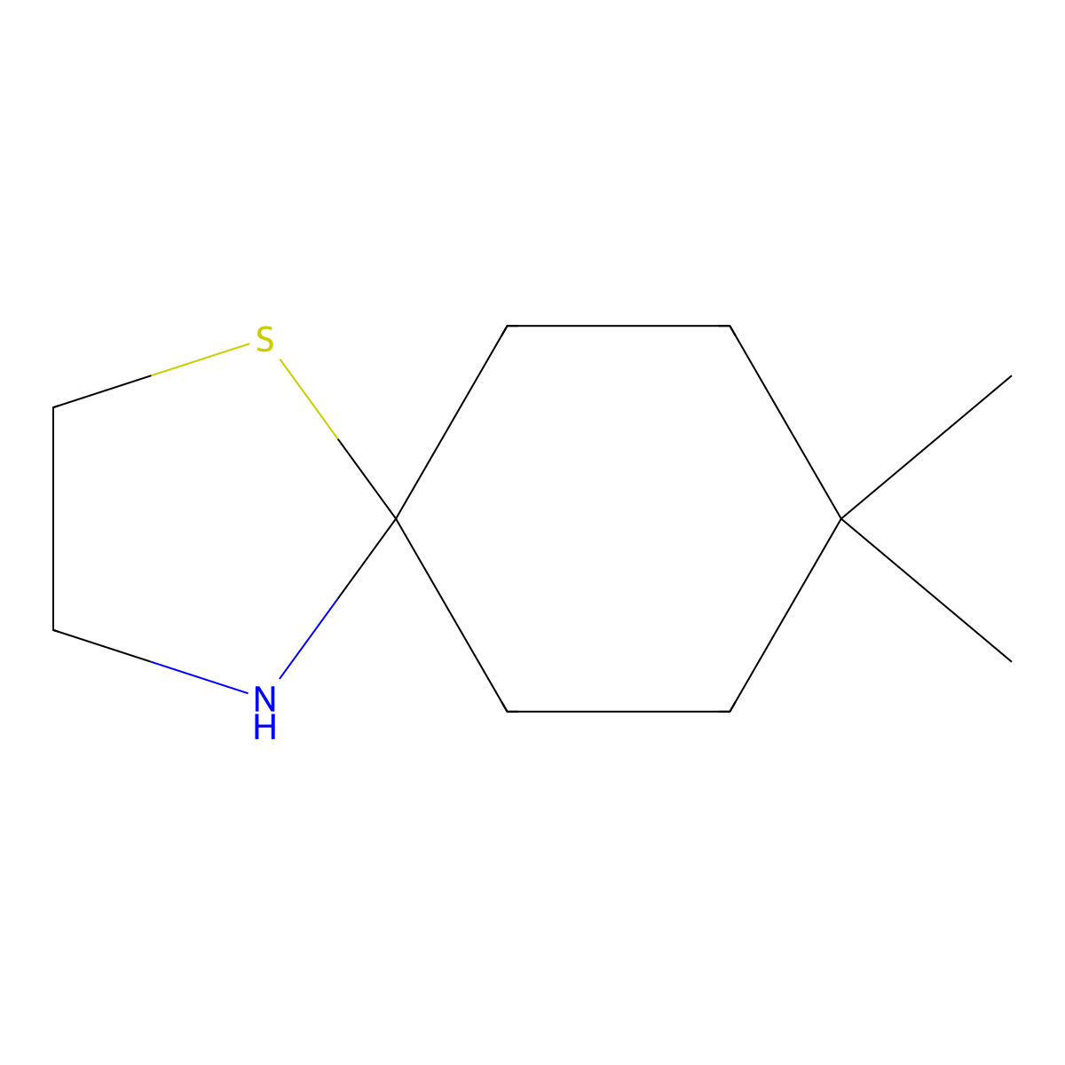 8,8-Dimethyl-1-thia-4-azaspiro[4.5]decane molecular structure, CAS 1513643-52-1