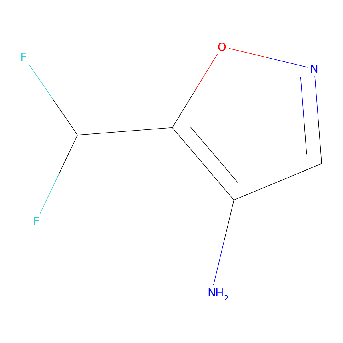 5-(Difluoromethyl)isoxazol-4-amine molecular structure, CAS 1513649-40-5