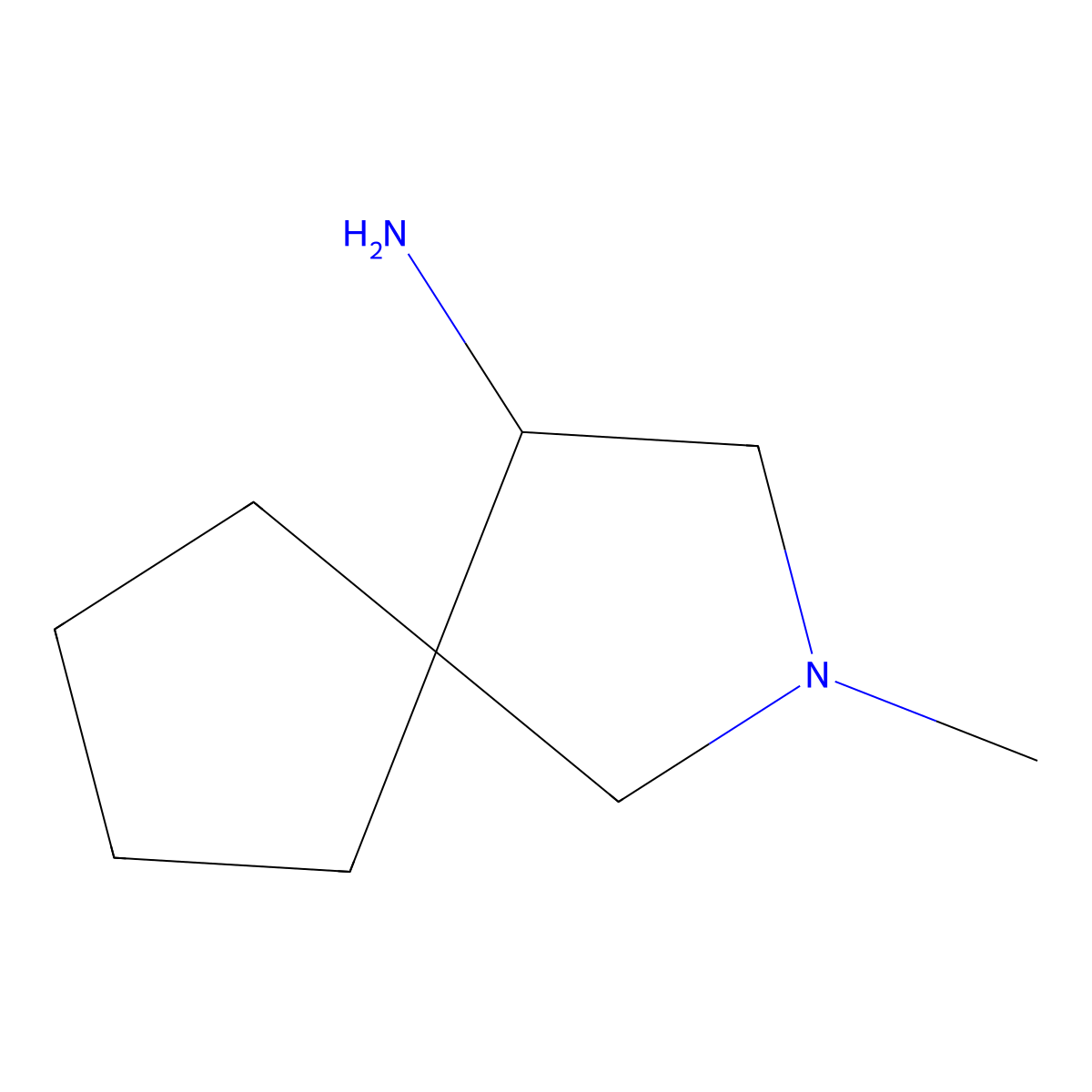 2-Methyl-2-azaspiro[4.4]nonan-4-amine molecular structure, CAS 1513660-91-7