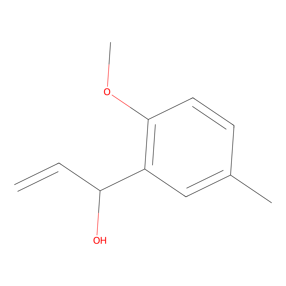 1-(2-Methoxy-5-methylphenyl)prop-2-en-1-ol molecular structure, CAS 1513666-89-1