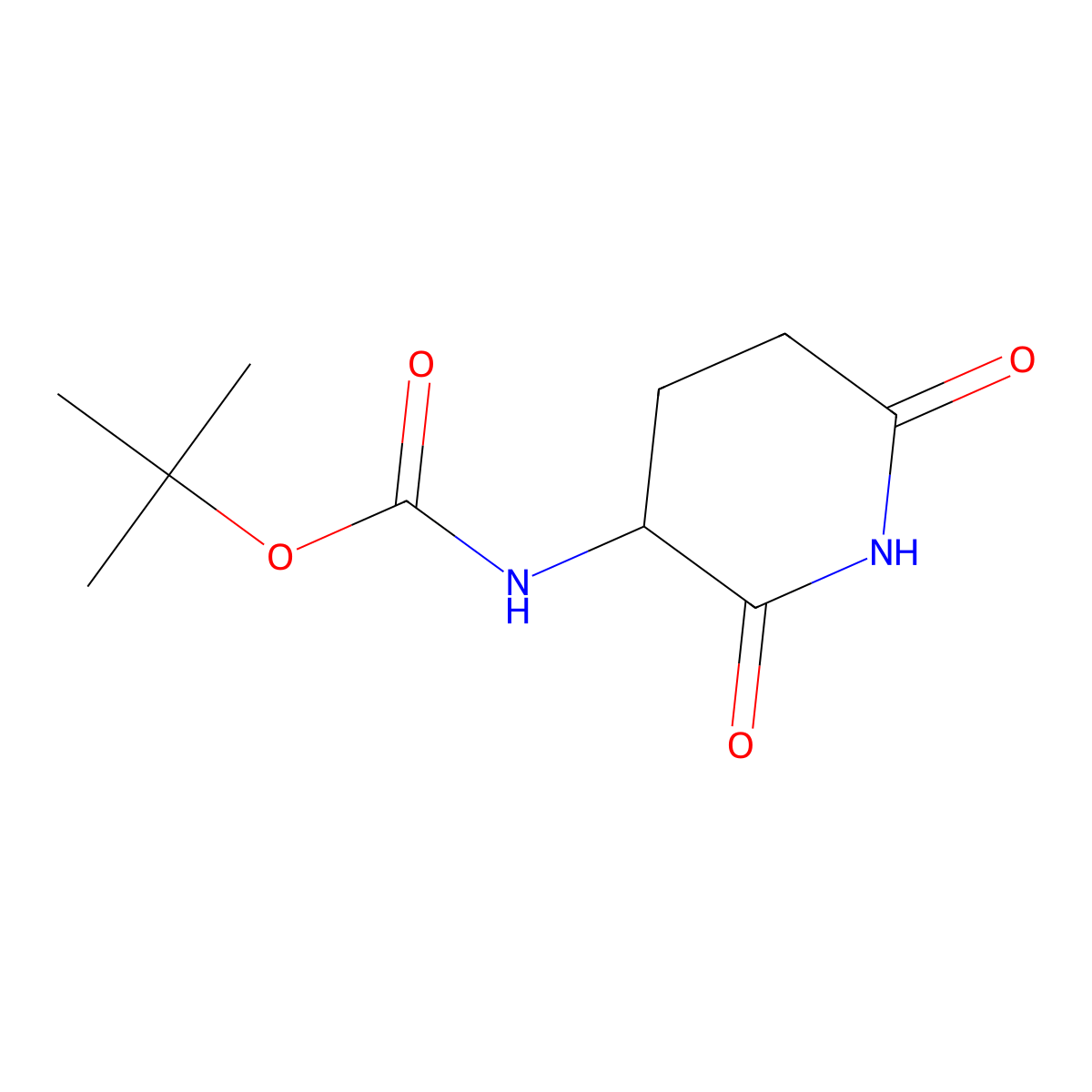 (S)-3-Boc-amino-2,6-dioxopiperidine molecular structure, CAS 151367-92-9