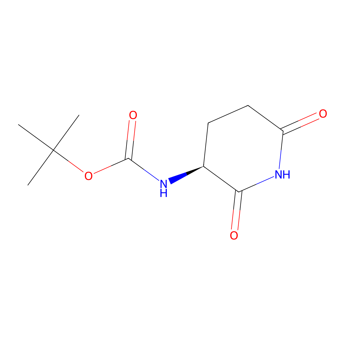(S)-3-Boc-amino-2,6-dioxopiperidine molecular structure, CAS 151367-92-9