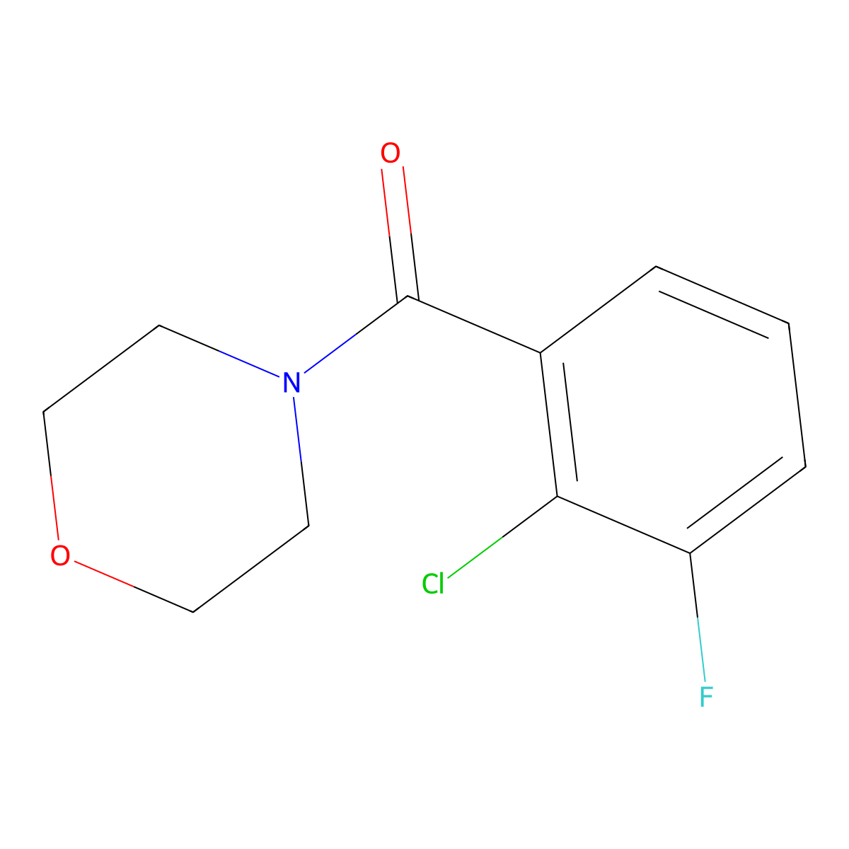 (2-Chloro-3-fluorophenyl)(morpholino)methanone molecular structure, CAS 1513676-15-7