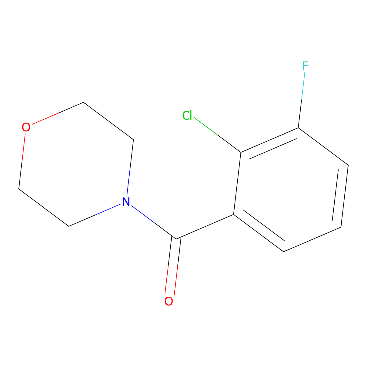(2-Chloro-3-fluorophenyl)(morpholino)methanone molecular structure, CAS 1513676-15-7
