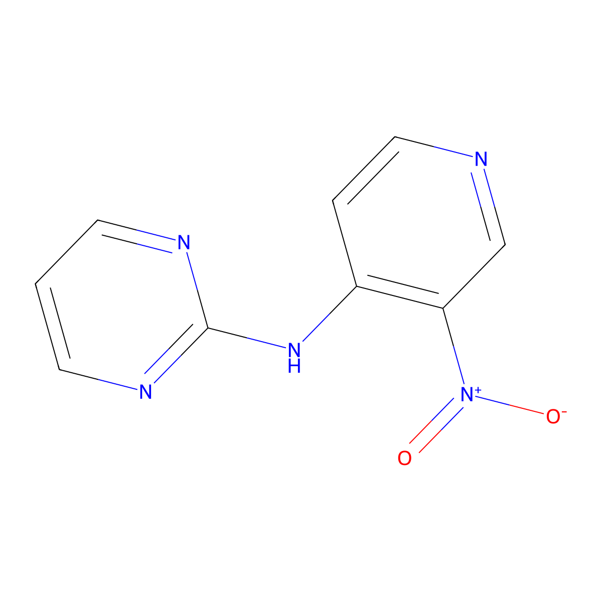 N-(3-Nitro-4-pyridinyl)-2-pyrimidinamine molecular structure, CAS 1513682-95-5