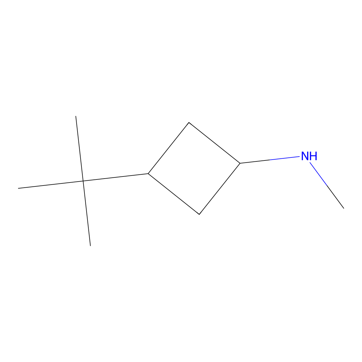 3-tert-butyl-N-methylcyclobutan-1-amine molecular structure, CAS 1513707-54-4