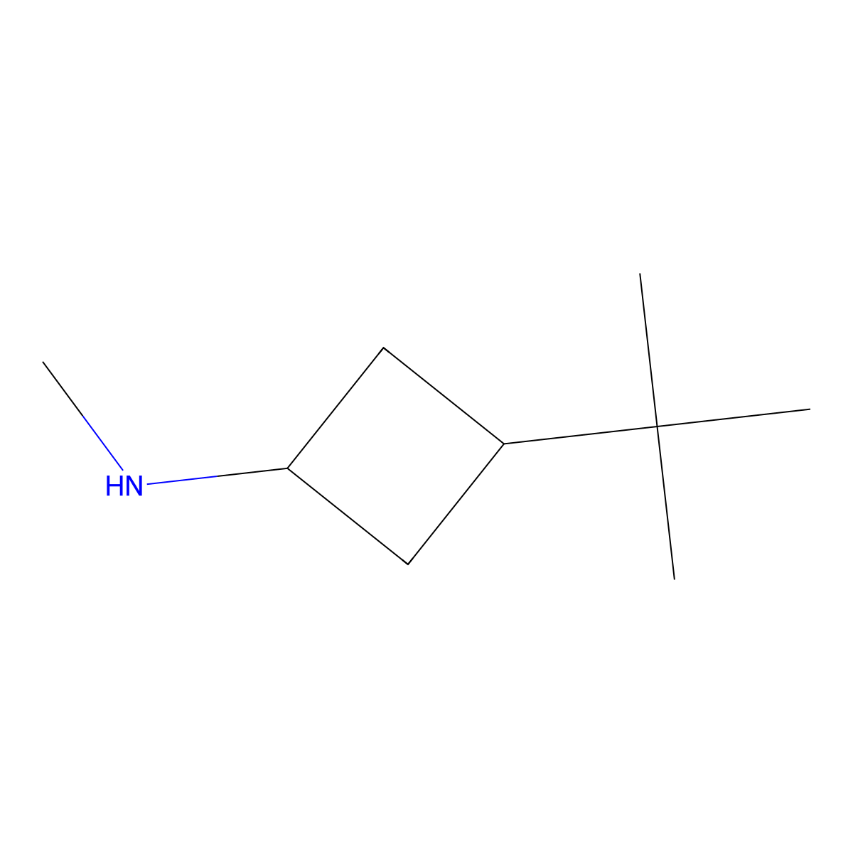 3-tert-butyl-N-methylcyclobutan-1-amine molecular structure, CAS 1513707-54-4