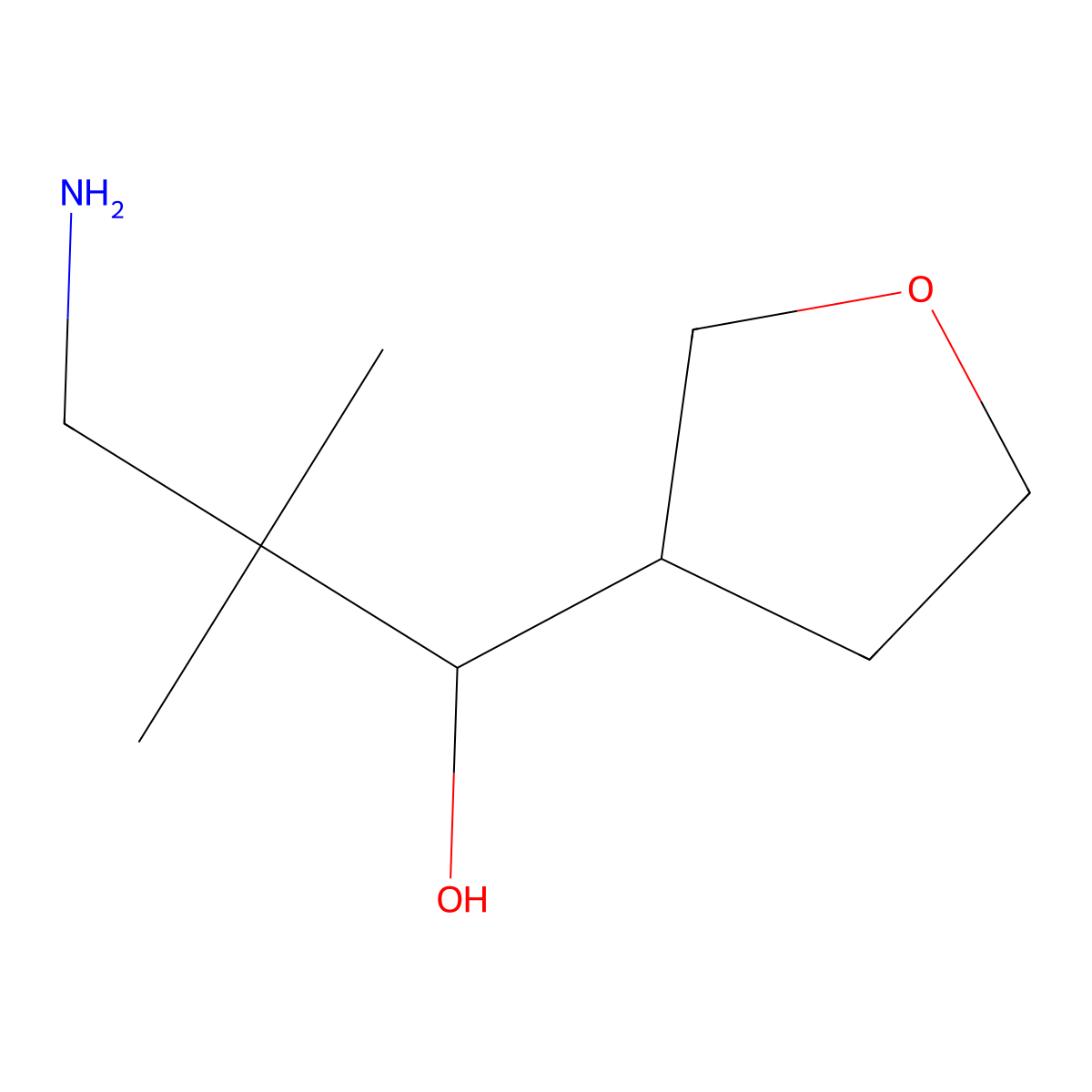 3-Amino-2,2-dimethyl-1-(oxolan-3-YL)propan-1-OL molecular structure, CAS 1513714-27-6