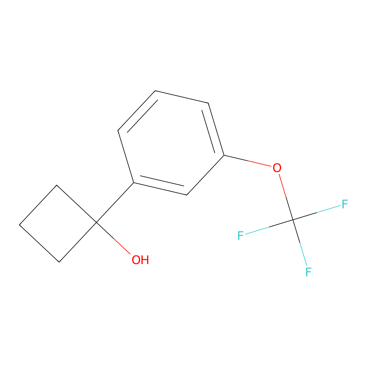 1-(3-(Trifluoromethoxy)phenyl)cyclobutanol molecular structure, CAS 1513715-62-2