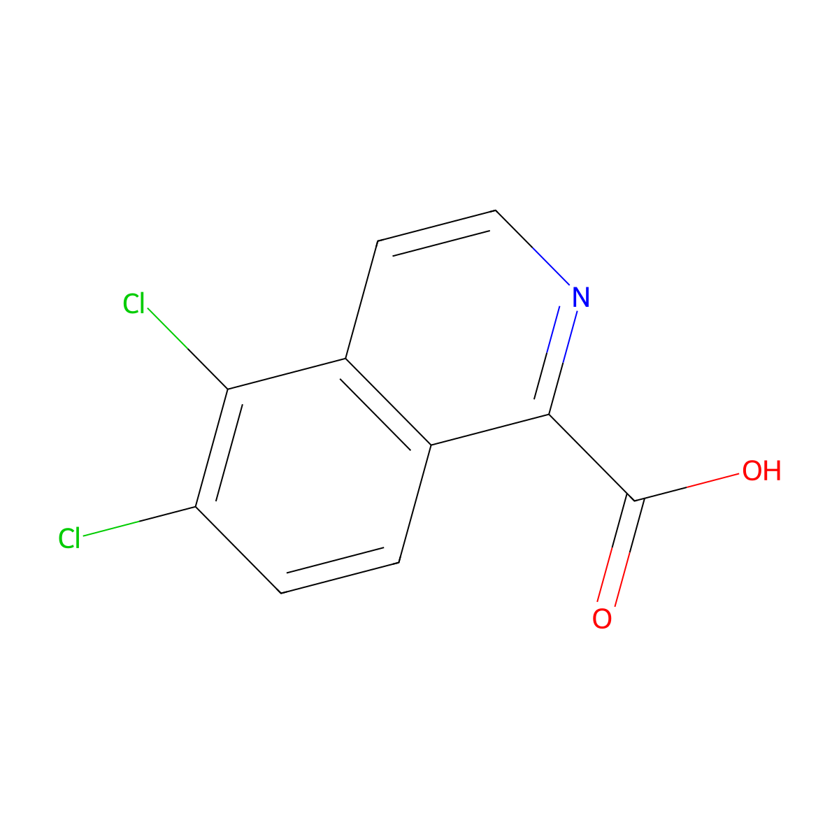 5,6-Dichloroisoquinoline-1-carboxylic acid molecular structure, CAS 1513779-13-9