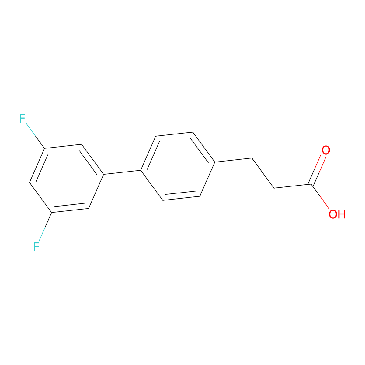 3-(3',5'-Difluorobiphenyl-4-yl)propanoic acid molecular structure, CAS 1513786-59-8