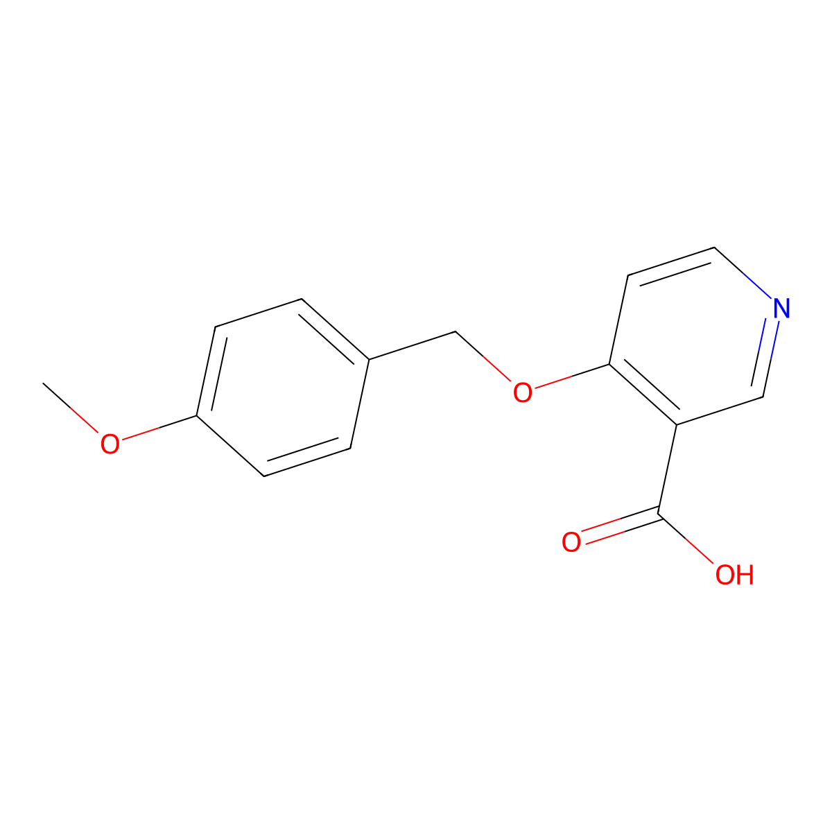 4-((4-Methoxybenzyl)oxy)nicotinic acid molecular structure, CAS 1513789-00-8