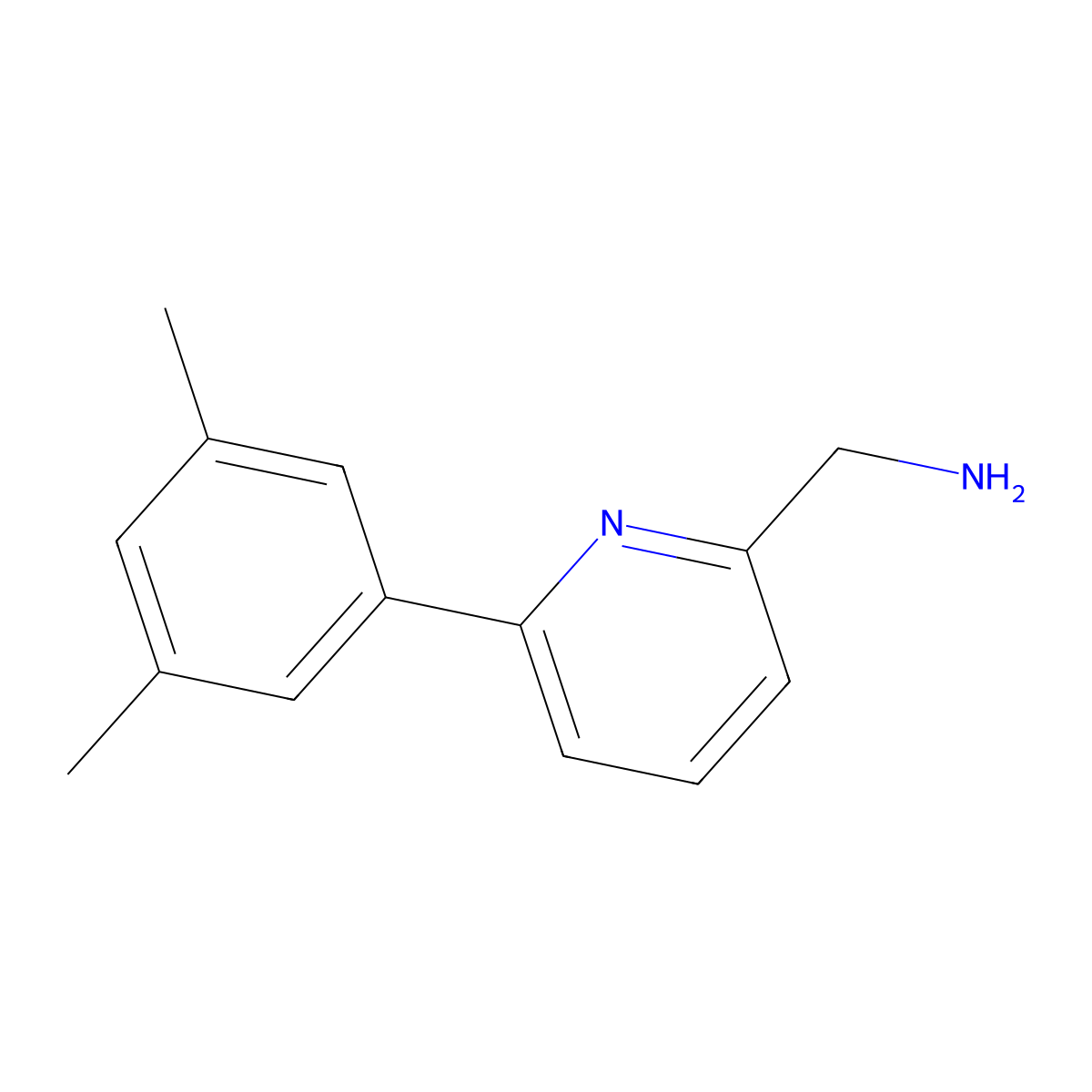 [6-(3,5-Dimethylphenyl)pyridin-2-yl]methanamine molecular structure, CAS 1513791-79-1