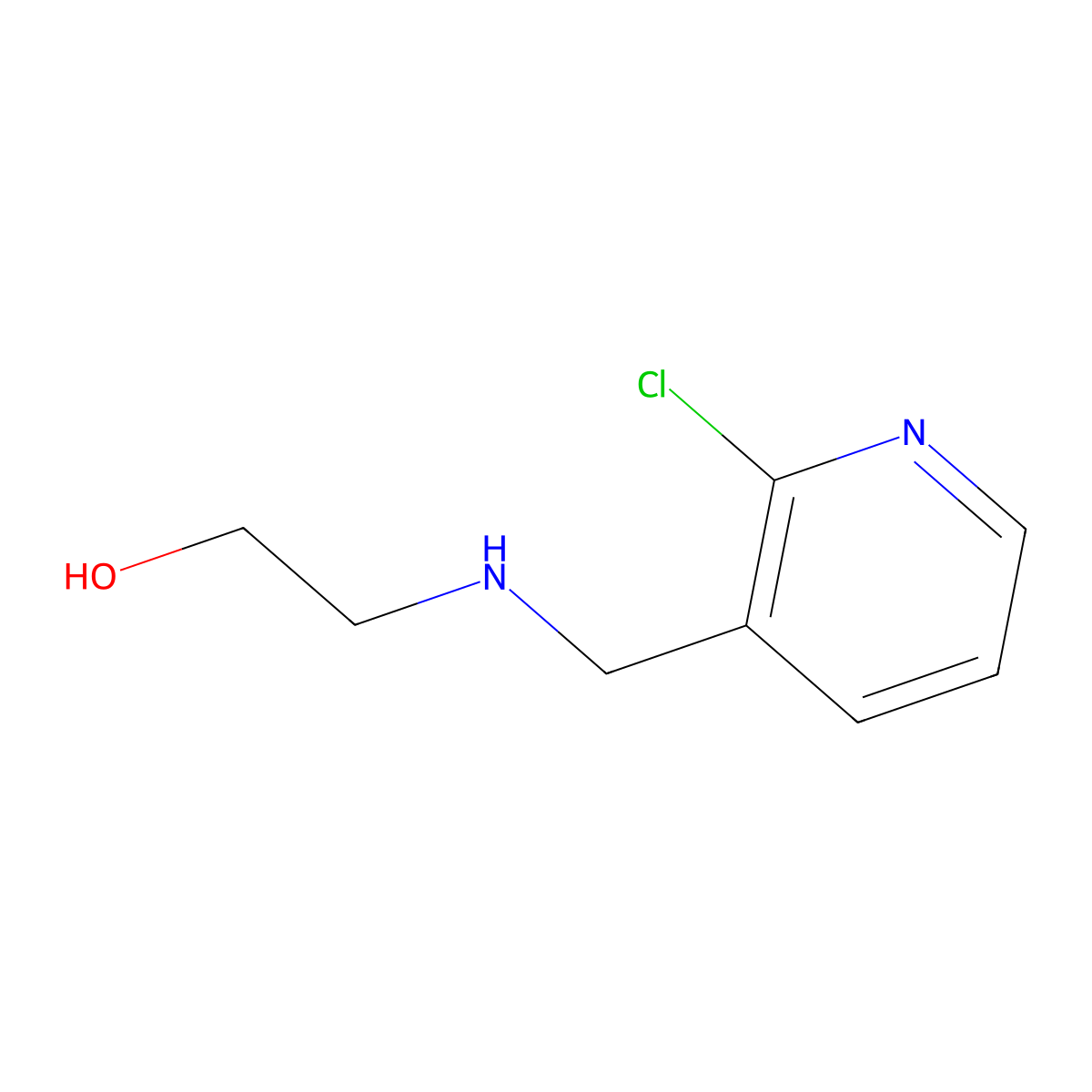 2-{[(2-Chloropyridin-3-yl)methyl]amino}ethan-1-ol molecular structure, CAS 1513795-19-1