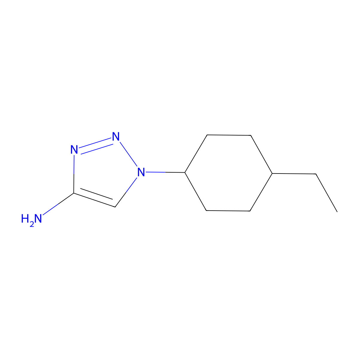 1-(4-Ethylcyclohexyl)-1H-1,2,3-triazol-4-amine molecular structure, CAS 1513803-69-4