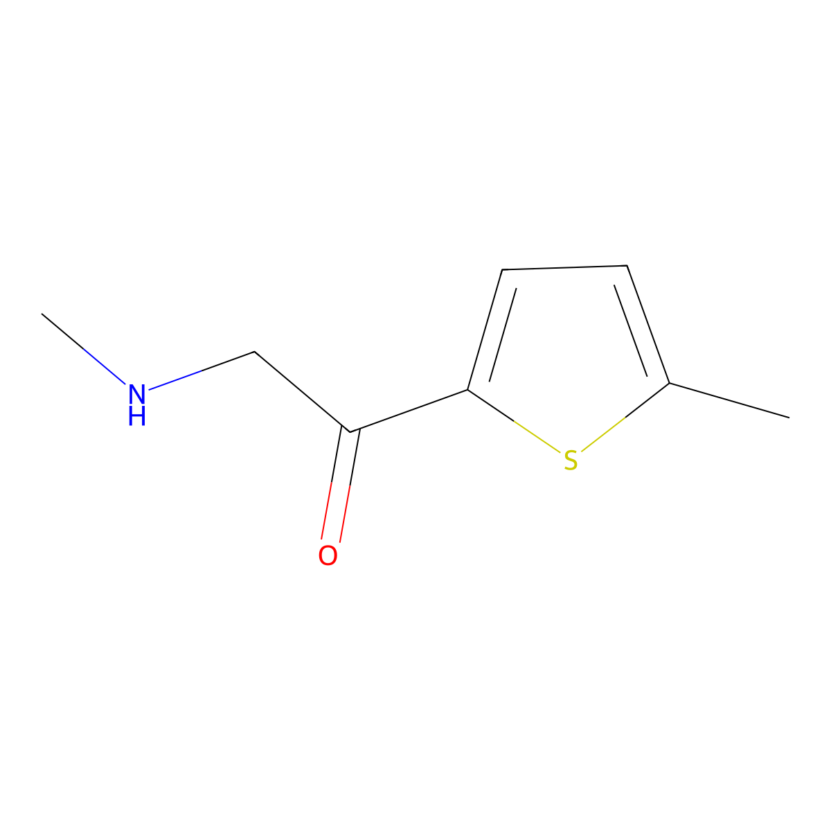 2-(Methylamino)-1-(5-methylthiophen-2-yl)ethan-1-one molecular structure, CAS 1513814-54-4