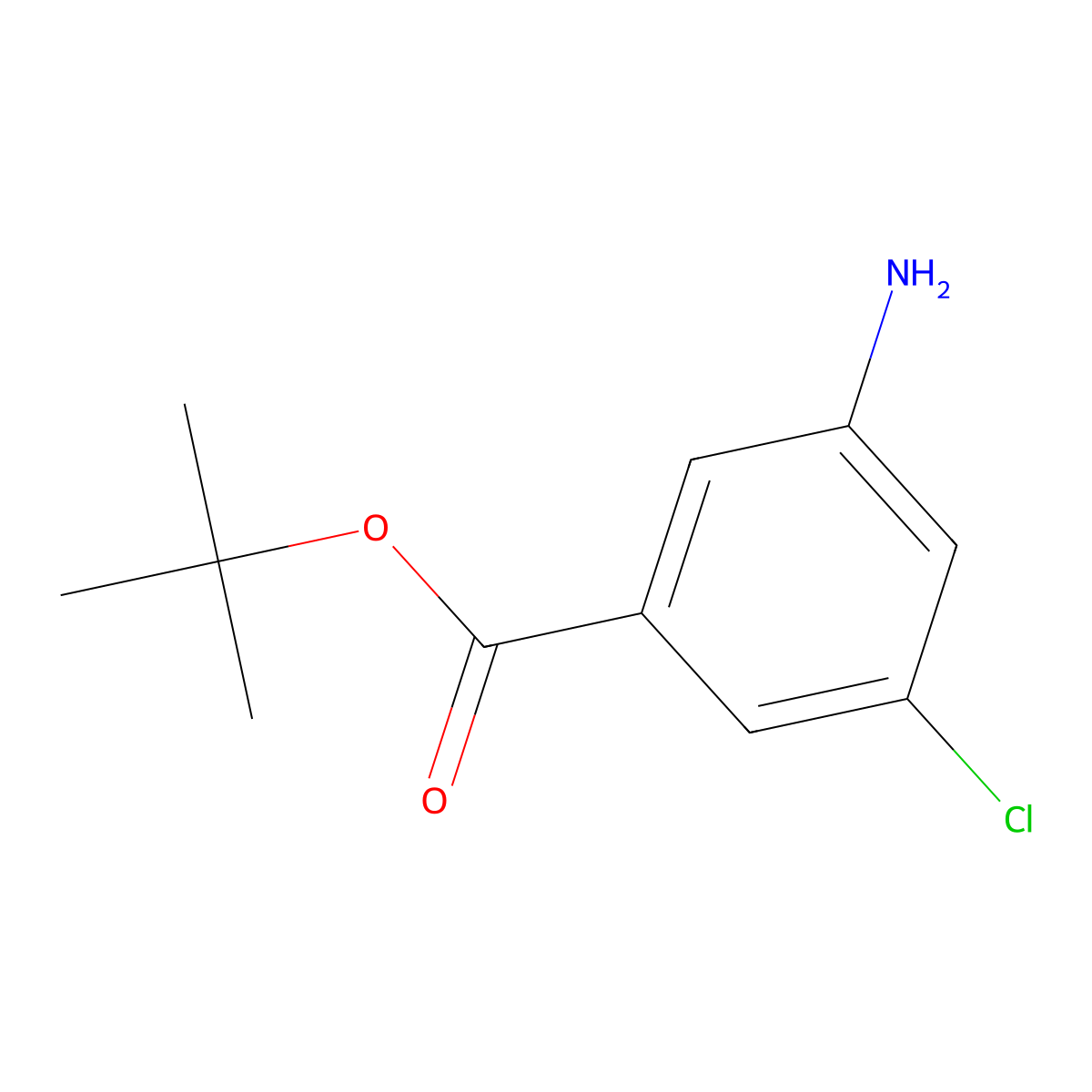 Tert-butyl 3-amino-5-chlorobenzoate molecular structure, CAS 1513818-13-7