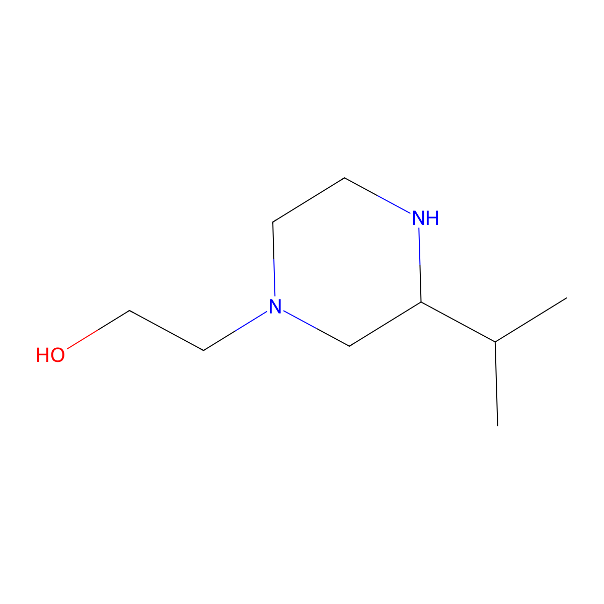 2-[3-(Propan-2-yl)piperazin-1-yl]ethan-1-ol molecular structure, CAS 1513834-19-9