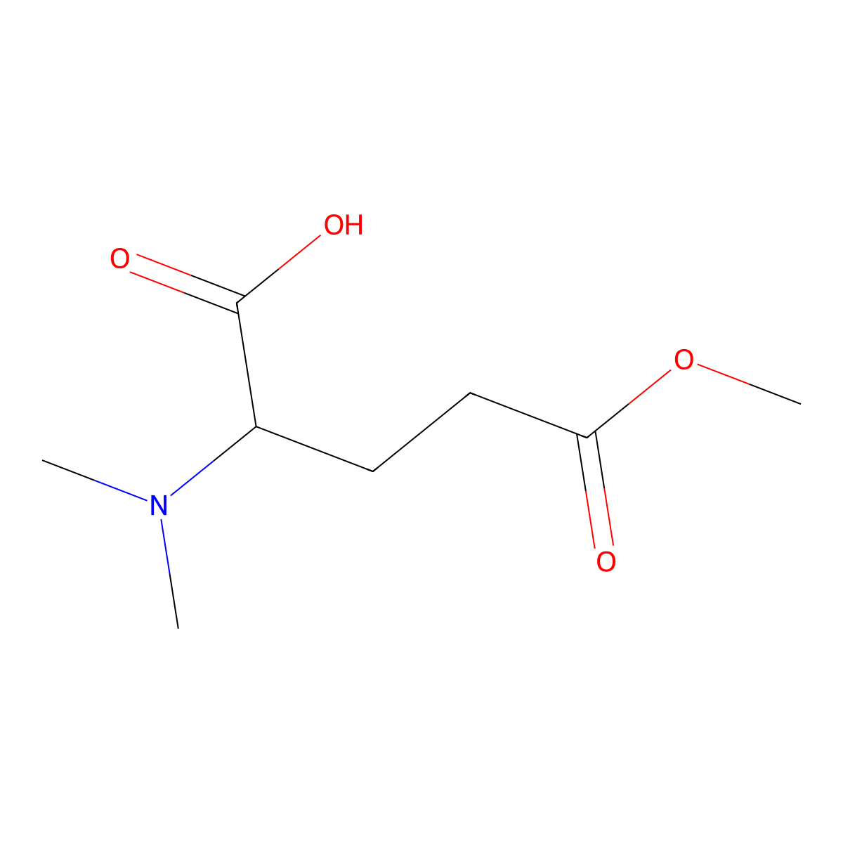 (2S)-2-(dimethylamino)-5-methoxy-5-oxopentanoic acid molecular structure, CAS 1513862-11-7