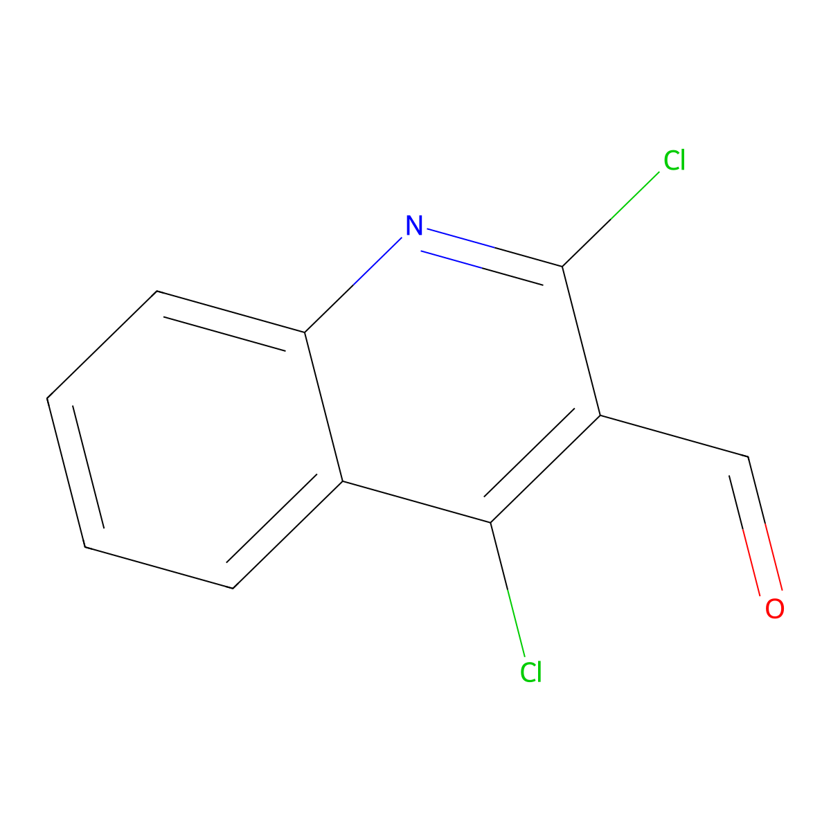 2,4-Dichloroquinoline-3-carbaldehyde molecular structure, CAS 151387-00-7
