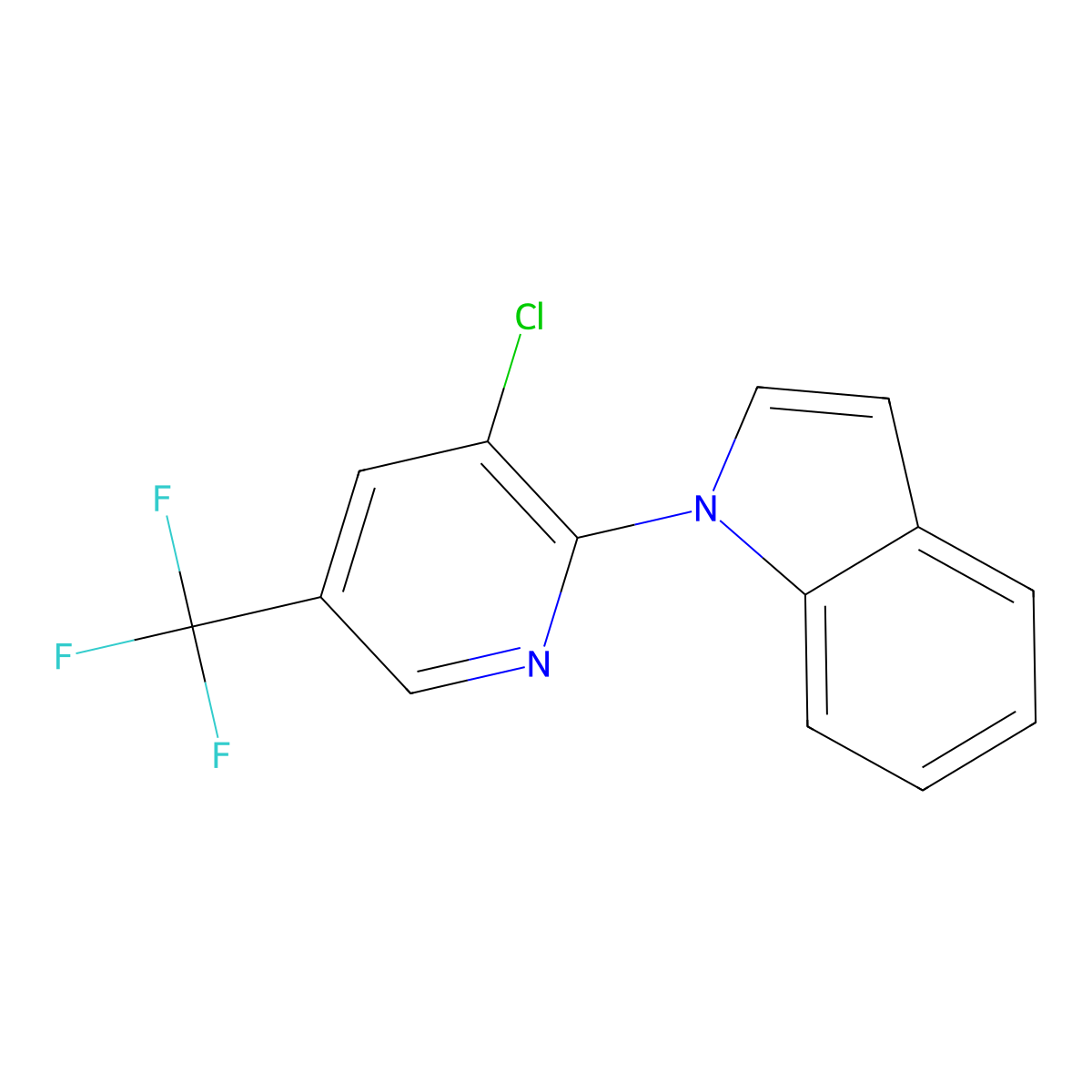 1-[3-chloro-5-(trifluoromethyl)-2-pyridinyl]-1H-indole molecular structure, CAS 151387-66-5