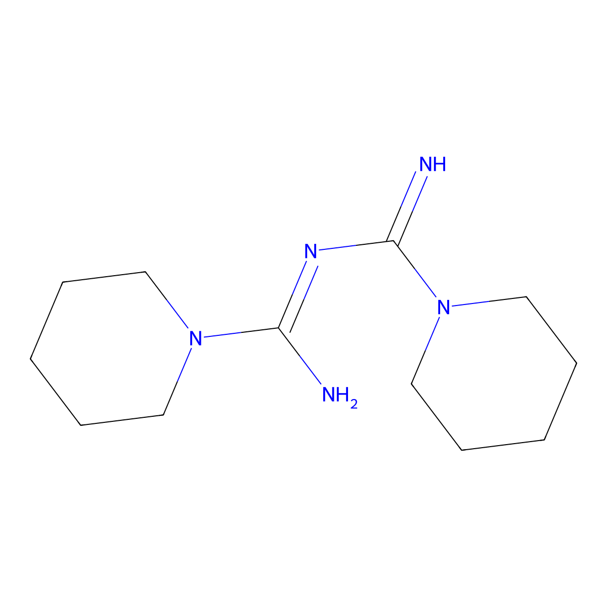 N-(Imino(piperidin-1-yl)methyl)piperidine-1-carboximidamide molecular structure, CAS 1513873-32-9