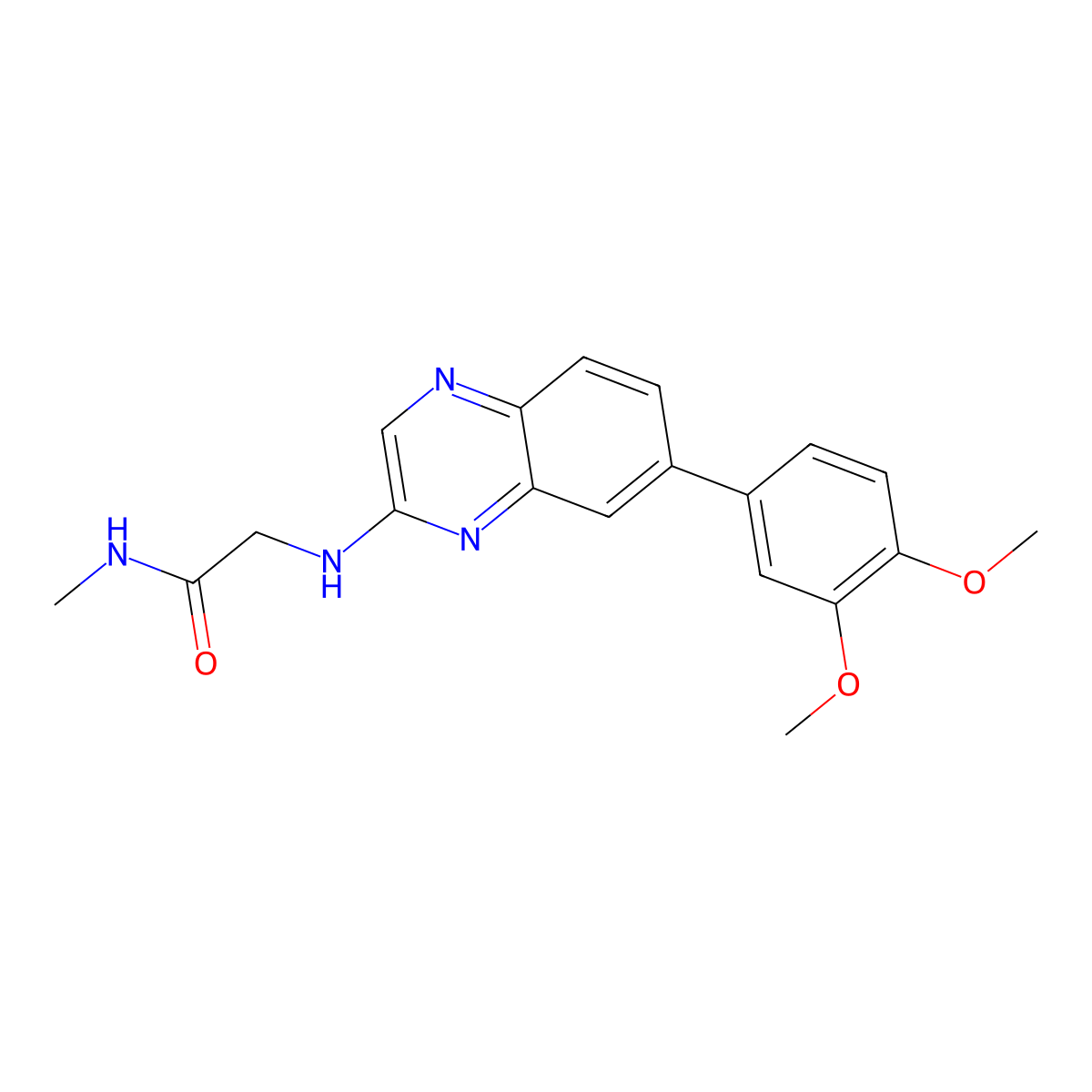 N~2~-[7-(3,4-Dimethoxyphenyl)quinoxalin-2-Yl]-N-Methylglycinamide molecular structure, CAS 1513879-21-4