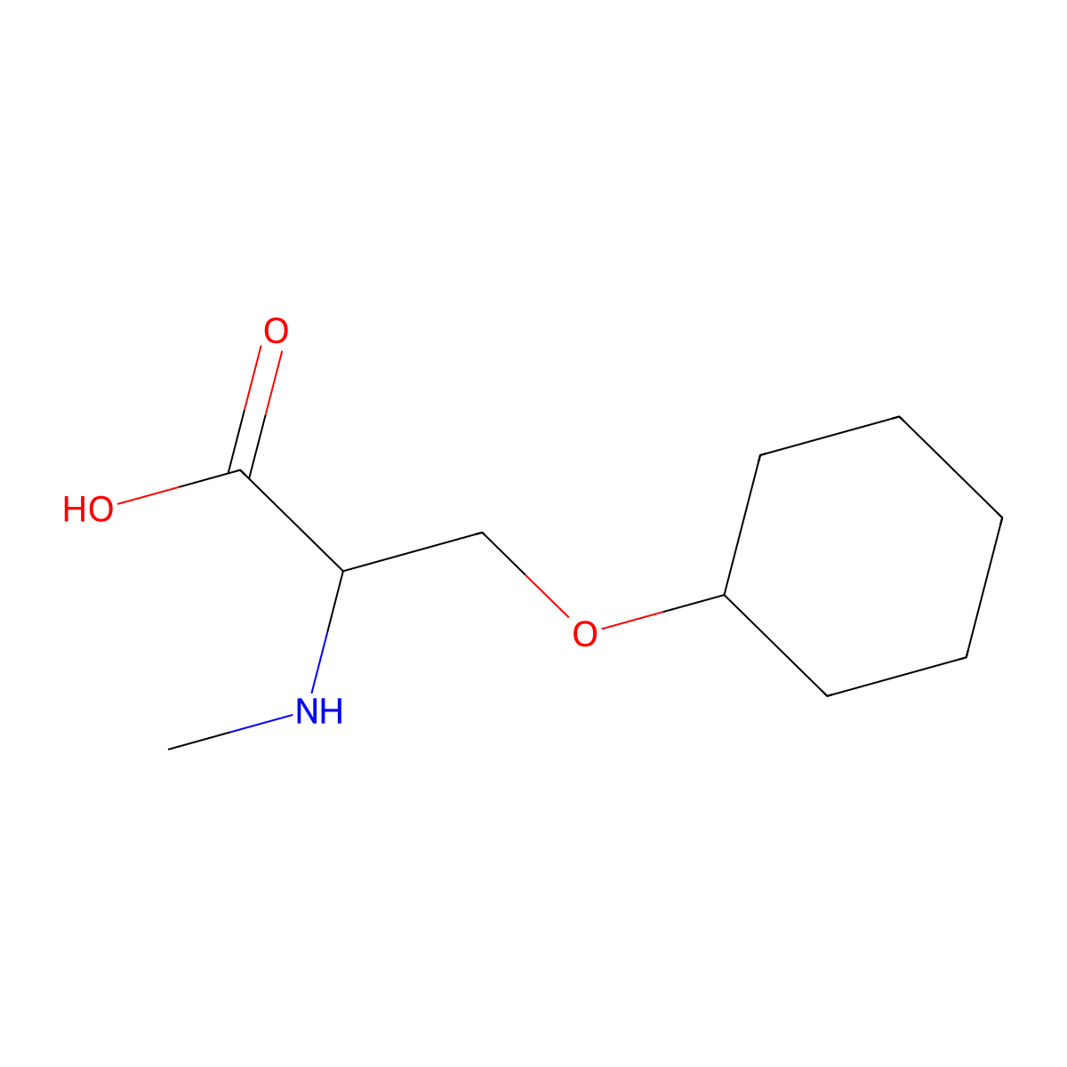 3-(Cyclohexyloxy)-2-(methylamino)propanoic acid molecular structure, CAS 1513882-30-8