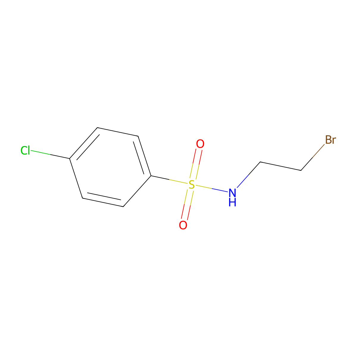 N-(2-bromoethyl)-4-chlorobenzenesulfonamide molecular structure, CAS 151389-59-2