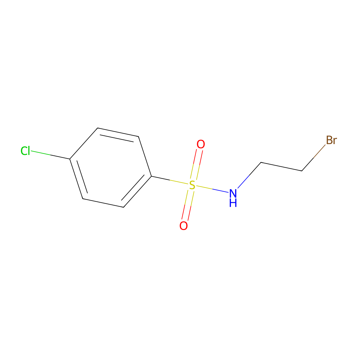 N-(2-bromoethyl)-4-chlorobenzenesulfonamide molecular structure, CAS 151389-59-2